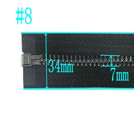 Leekayer #8 30 Inch Separating Jacket Zipper Black Nickel 76cm Metal Zipper Heavy Duty Metal Zippers for Jackets Sewing Coats Crafts (30" Nickel)