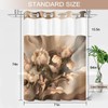 No Hook Floral Shower Curtain with Snap in Fabric Liner