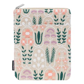 Dadanism Embroidered Daisy Padded Sleeve for All-New Kindle Paperwhite, 7" Kindle Colorsoft Signature Edition, Protective Sleeve Case for 6" Kindle/Kindle Oasis/Kobo E-Reader, Beige Plants