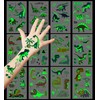 Deen Dinosaur Tattoos for Kids 12 Sheets,Luminous Dino Temporary Tattoos,Glow