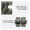 MIDDOW Military Smart Watch with Flashlight (Answer/Make Call) Compass, Heart
