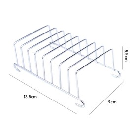 Toast Bread Rack Holder, Stainless Steel 8 Slice Holes Toast Bread Rack, Rectangle Pancake Holder Kitchen Organizer Bakeware Cooling Racks