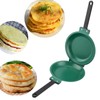 Fonzci Frying Pan Non-Stick, Easy-To-Clean, Double-Sided Flips Design Double Sided