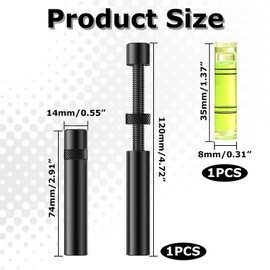 WQNNQW Graphics Card Holder, GPU Holder, Aluminium Alloy Graphics Card Holder, Graphics Card Support, Black Magnetic GPU Holder, with Mini Spirit Level (Height Adjustable 74-120 mm)