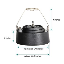 KAMaster Cast Iron Chimney Cap for Daisy Wheel Large&Medium Big Green Egg Grill Dual Function Metal Top with Slide Draft Top Damper Cap Kamado Accessories Vented Cap Grill Replacement Parts