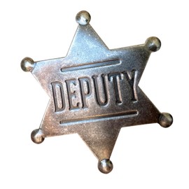 Sheriff Badges Metal Deputy Badges Pins for Boys and Girls Western Deputy Badge for Cowboy Party Decoration Badge, Dress-Up Custom Badge, Themed Birthday Pin Badges Decorations, Metal, no gemstone