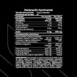 Tribiotics Probioticos, Prebioticos y Posbióticos  60 Billones UFC  Fórmula 3 en 1 con 11 Cepas  Certificado FST  Equilibrio Intestinal  120 Cápsulas 