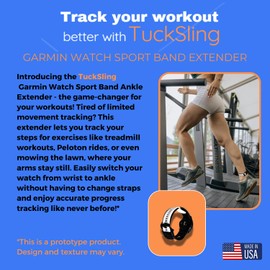 TuckSling - Garmin Watch Ankle Extender, Adjustable Ankle Band compatible with GARMIN Bands - 3 Bands (White)