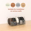 Sezanrpt Belt Organizer 5 Compartments, Clear Belt Display Case for