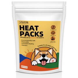 VIKOS Products (30-Pack Upgraded Heat Packs for Newborn Puppy, Anxiety Dog Toys Replacement Heat Packs, Disposable Puppy Warmers - Lasting for Approximately 40 Hours