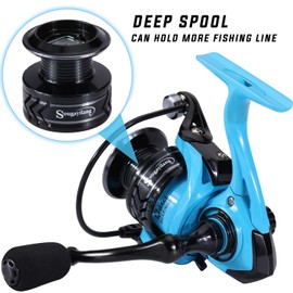 Sougayilang Spinning Fishing Reels, Carbon Fiber 17.5LBs Max Drag,5.2:1 Gear Ratio, Ultra Smooth Powerful for Inshore Boat Rock Freshwater Saltwater Fishing