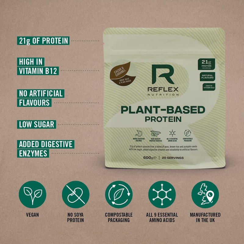 Reflex Nutrition Plant Based Vegan Protein Powder with B12 |