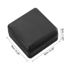 sourcing map Wooden Soap Holder, Detachable Self Draining Square Soap Dishes with Lid, Wooden Bamboo Soap Bar Tray for Shower (Single Pack Right Angle Black)