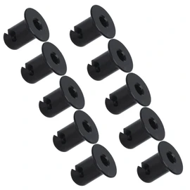 VPZMT .500 Grip 7/16" Aluminum Dzus Button Flush Allen Head Quarter Turn Fasteners (10-PACK) (Black)