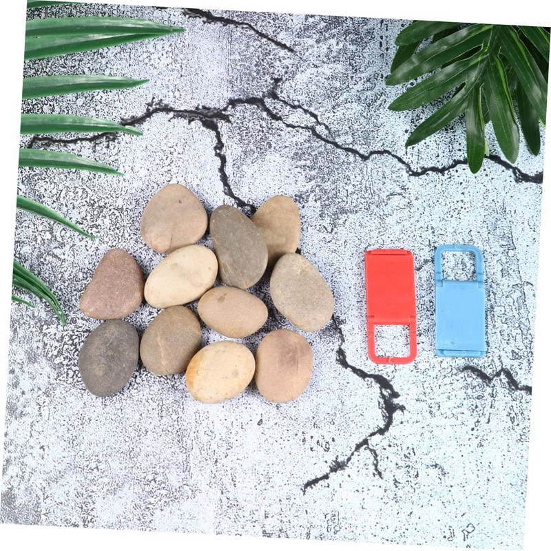 TEHAUX 10 Pack Hand Painted Stones Set with Bracket Kids
