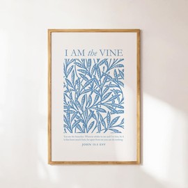 I Am The Vine Christian Matte Vertical Art Poster - Museum Grade Paper - Bible Verse Poster - Artwork Home Decor - size: 11″ x 14″, paper: Matte