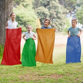 Potato Sack Race Bags, 40 PCS Outdoor Games Sack Race Bags, 3 Legged Race Bands, Egg Spoon Relay Race,Bean Bag Toss, Plastic Medals, Whistle Referee Supplies，Carnival Outdoor Lawn Party Games