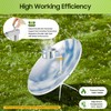 CheriMuMu Solar Cooker Parabolic Sun Oven, Portable Concentrating Solar Cooker,