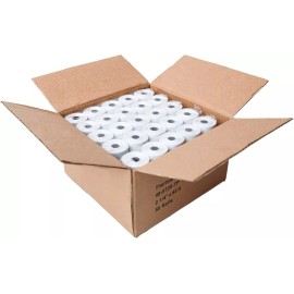 ReceiptPaperPro 50 Rolls White Receipt Paper 65Ft Bpa Free Compatible With Ingenico Verifone Pax