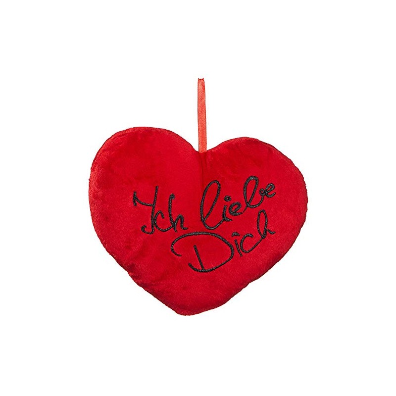 Cepewa Plush Heart Cushion with "I Love You" Motif 24