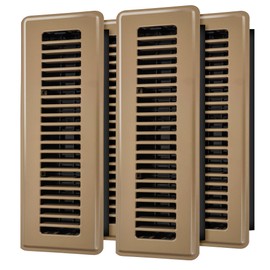 Floor Register 2x12, 4 Pack Floor Vent Covers for Home Floor Heavy Duty Steel Walkable Floor Vents Air Vent Covers for Sidewall and Floor