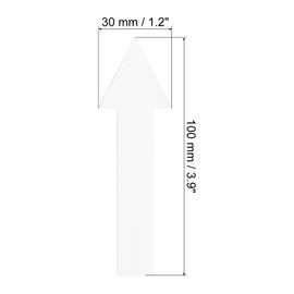 PATIKIL Arrow Sticker 4 Inch, 6 Sheet Directional Sign PVC Adhesive Removable Floor Decal for Floor Wall Marking, White