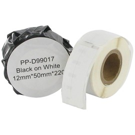Bubprint Labels Compatible as Replacement for Dymo 99017 S0722460 for Labelwriter 310 320 330 Turbo 400 Twin-Turbo Duo 450 Twin-Turbo Duo SE450 12 mm x 50 mm