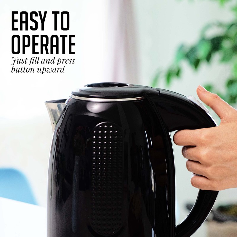 OVENTE 1.7L Double Wall Electric Tea Kettle, 1100W Water Boiler