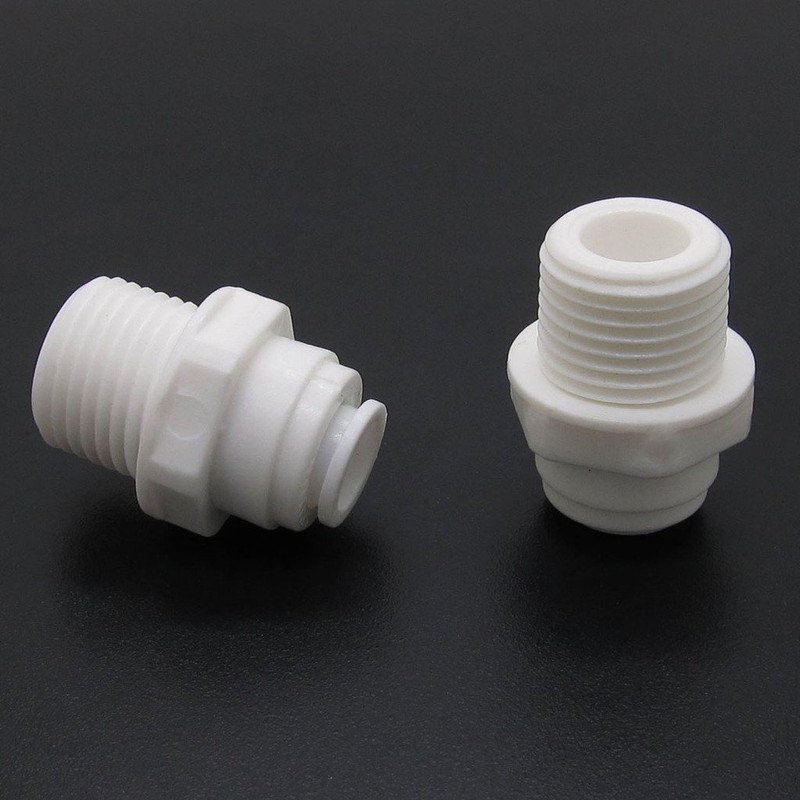 5 PCS 3/8" Push 1/2"PT Thread Male Straight Tube Quick