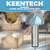 KEENTECH Router Bits, Carbide Tipped Core Box Bit for Edge