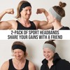 CHARM Mens Sports Headband 2-pack - Towel Bandana Sweat Wicking