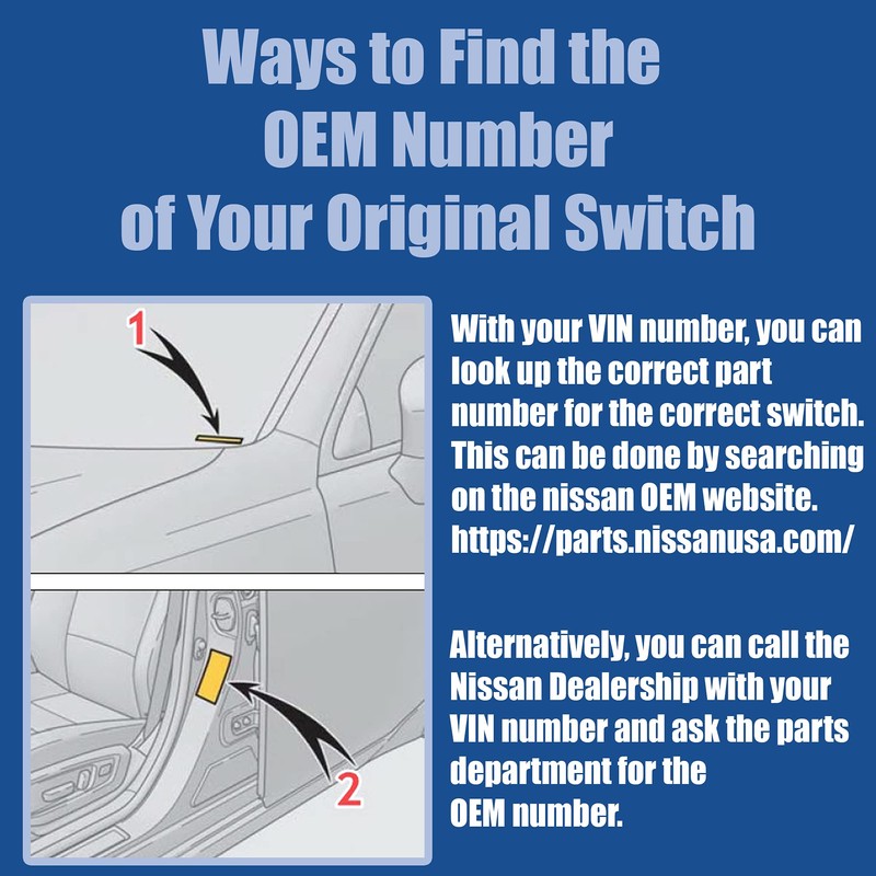 SWITCHDOCTOR Window Master Switch for 2002 Maxima (Driver's side automatic