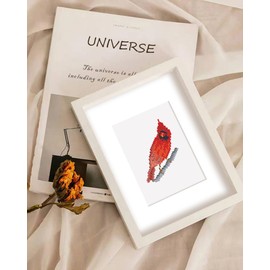 PeakLuv Small Diamond Painting Kits Birds, 12 Pcs Birds Mini Diamond Art Kits for Adults, 5D DIY Square Drill Diamond Dots, Quickly Finishable Cardinal Mini Gem Art for Home Wall Desktop Decor, 6X7in