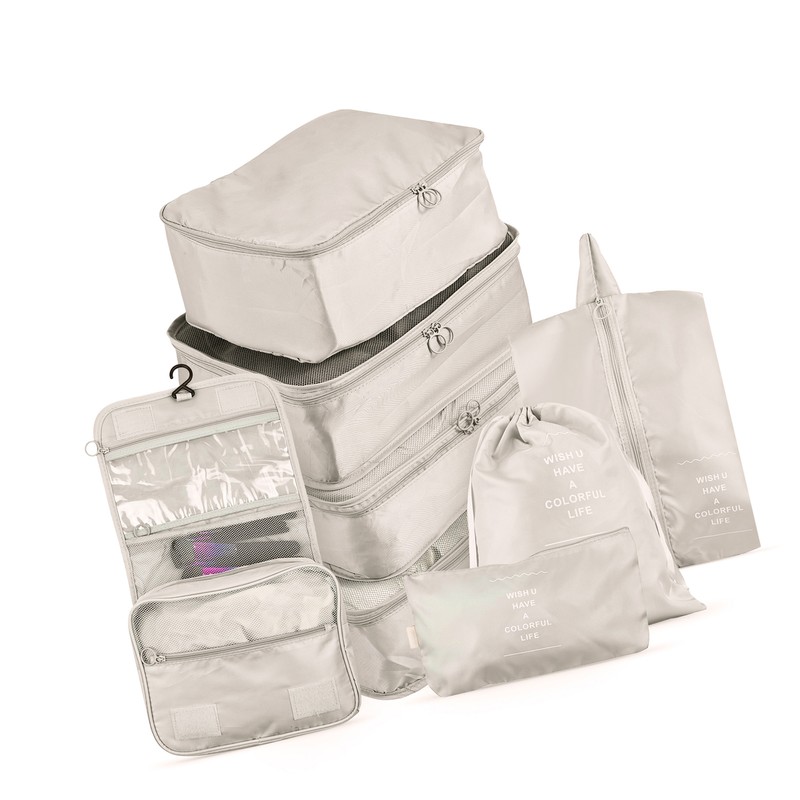 Storage Bags 8PCS Set Travel Suitcase Packing Set Storage Cases