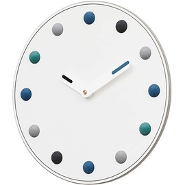 Stephanie Imports Modern Minimalist Silent Wall Clock Dot Collection (Blue-Green Medley)