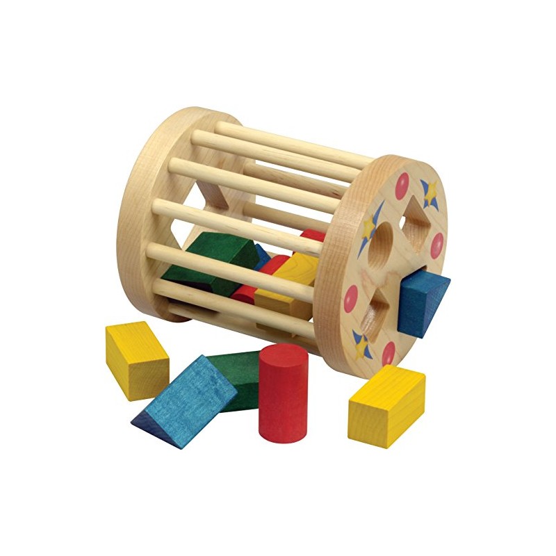 Shape Sorter Round Cage with 3 Each of 4 Colored