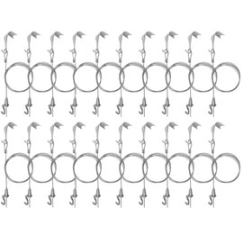20 Pack Sturdy Picture Rail Hanging System, 66 lb (30 kg) Max Load Capacity, Adjustable Wire Hooks Kit, 3ft (1 m) Length Cable with Loop, Frames Display kit, Picture Hanging Kit(Silver)