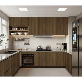 LXCREAT Wood Contact Paper Peel and Stick, Dark Brown Wooden Grain Wallpaper for Countertops Furniture 15.7in x 118in, Self-Adhesive Removable Waterproof Wallpaper Drawer Liner Cabinets Walls Desk