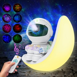 Astronaut Galaxy Projector,Star Projector Galaxy Light with Dynamic Nebula,White Noises,Bluetooths Speaker, Remote & Timer. 360°Adjustable Galaxy Projector for Bedroom,Kids Adults Room Decor Aesthetic