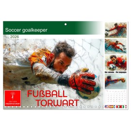 Soccer goalkeeper (Monthly Wall Calendar 2026 11.7" x 16.5" (open)), CALVENDO 14 Month Calendar
