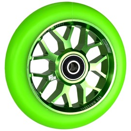 Fantic26 Spy7 Stunt Scooter Roll, Trick, Kick I, Children, Scooter, Wheel, 110 mm, ABEC 11, Quick, Quiet, Freestyle (Green/PU Green)