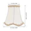 Baluue White Lamp Shades Small Bell Scalloped Clip on Bulb