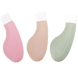 Blackhead Remover Tool 3-Pack - Stainless Steel Facial Scraper with Eco-Friendly ABS Case | Deep Cleansing for Men/Women (Green, Pink, Khaki)