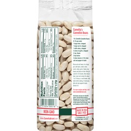 Camellia Brand Dried Cannellini Beans – Premium White Kidney Beans with Nutty Flavor, Non-GMO, Gluten-Free, Perfect for Italian Recipes, Soups, Salads, Pasta e Fagioli, and Healthy Vegetarian Meals, 1 Pound (Pack of 2)