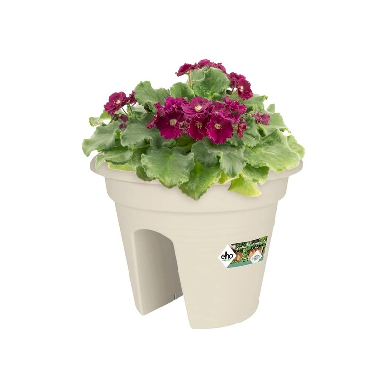 Elho green basics flower bridge 30cm planter - cotton white