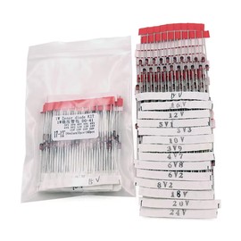 zmart 14 Values * 10pcs = 140pcs 1W Zener Diode 3.3V-30V Constant Voltage Diode Buck Element Voltage Regulator Constant Voltage Circuit Reference Voltage Shant Regulator Diode Breakdown Voltage Stabilized Circuit Voltage Control Current Limiting Semiconductor Components Reverse Yield Voltage