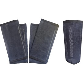 Ankaier Horse Fly Leggings Boots – Set of 4 UV-Protective Stretch Mesh Fly Boots with Stays, Full‑Leg Coverage (Navy Blue)