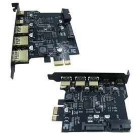 Durlo PCIe to USB 3.2 Gen 2 Expansion Card – 20 Gbps, 5 Ports (3A+2C) – Compatible with Windows/Linux/OS X