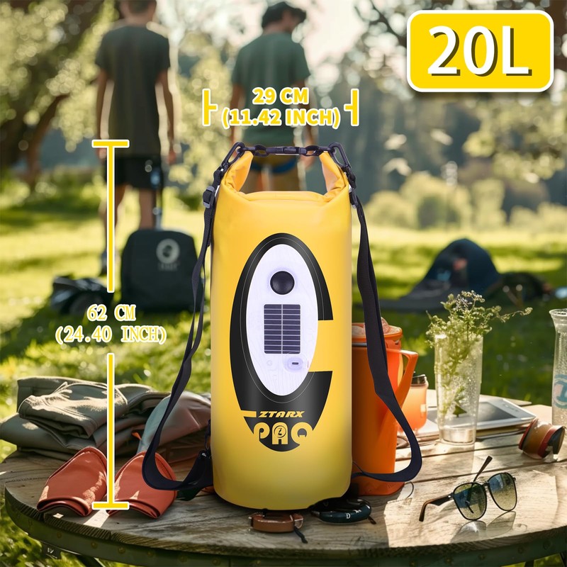 LexonElec x ZTARX Waterproof Dry Bag, 20L Roll Top Dry