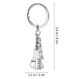 BESPORTBLE Pack of 2 Key Chains DNA Keychain Professional Microscope for Appreciation of Teachers Microscope Key Chain Chemistry Jewellery Student Party Supplies, Image 1